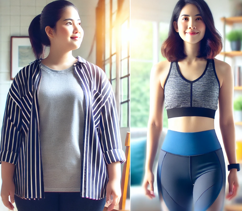 다이어트 전 후 비교 사진