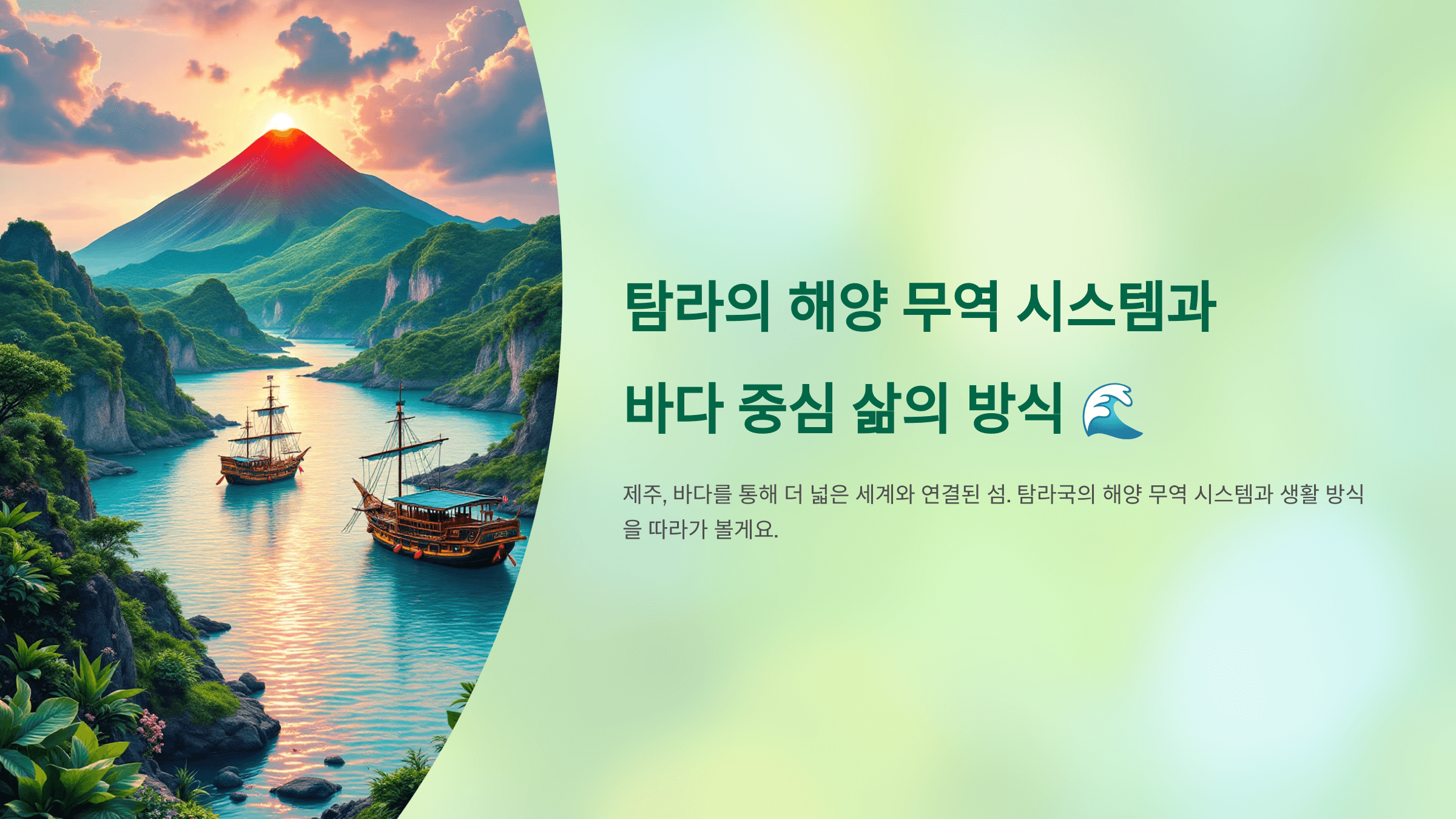 탐라 해양 무역 사진입니다.