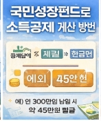 국민성장펀드 소득공제 계산 방법