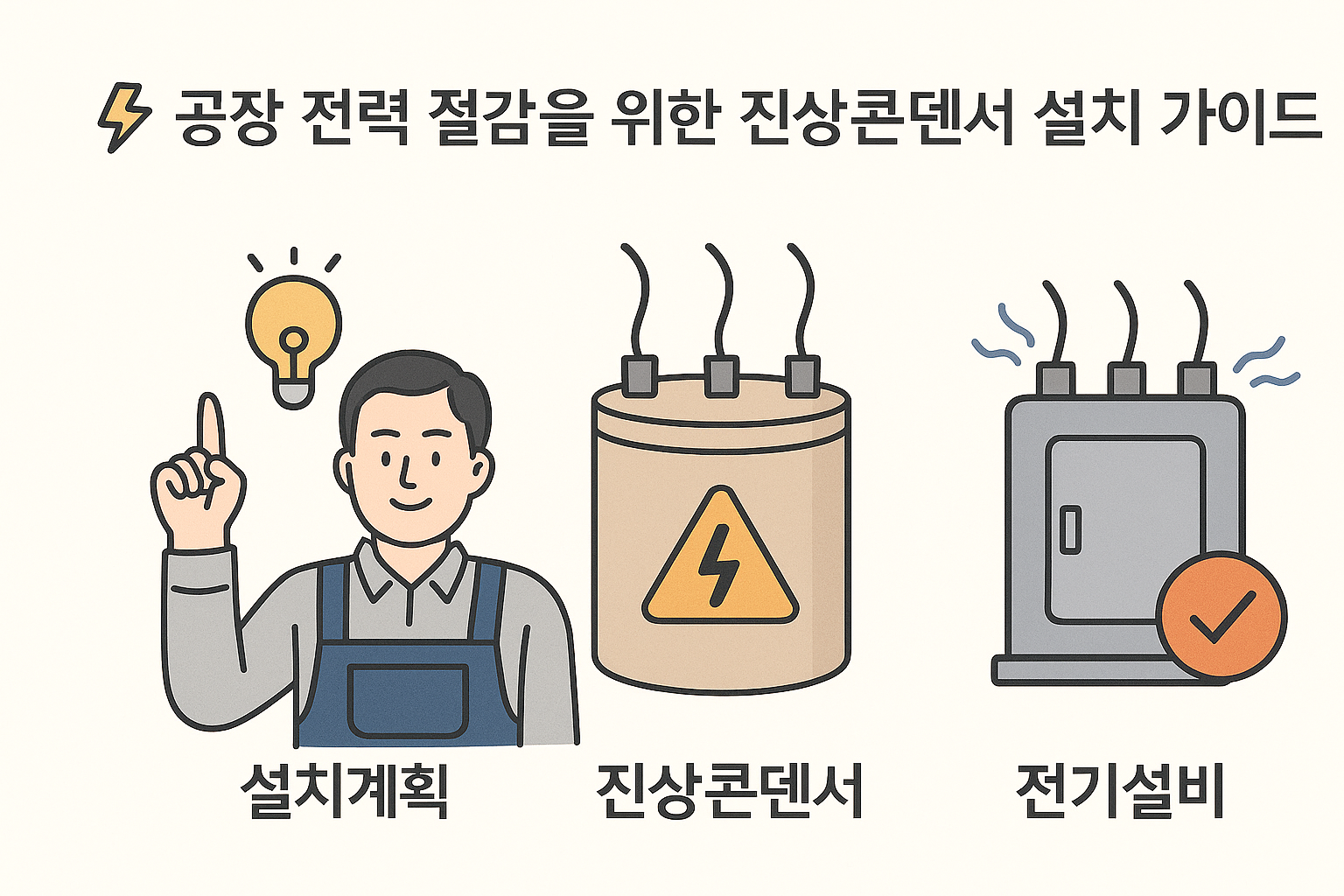 공장 전력 절감을 위한 진상콘덴서 설치 가이드