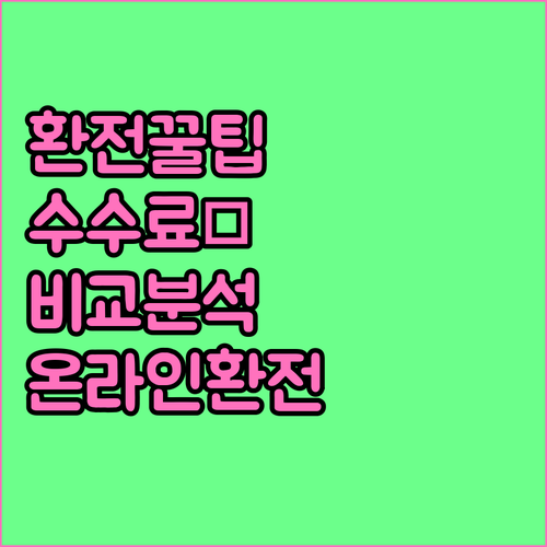 온라인 환전 수수료 전략 비교분석