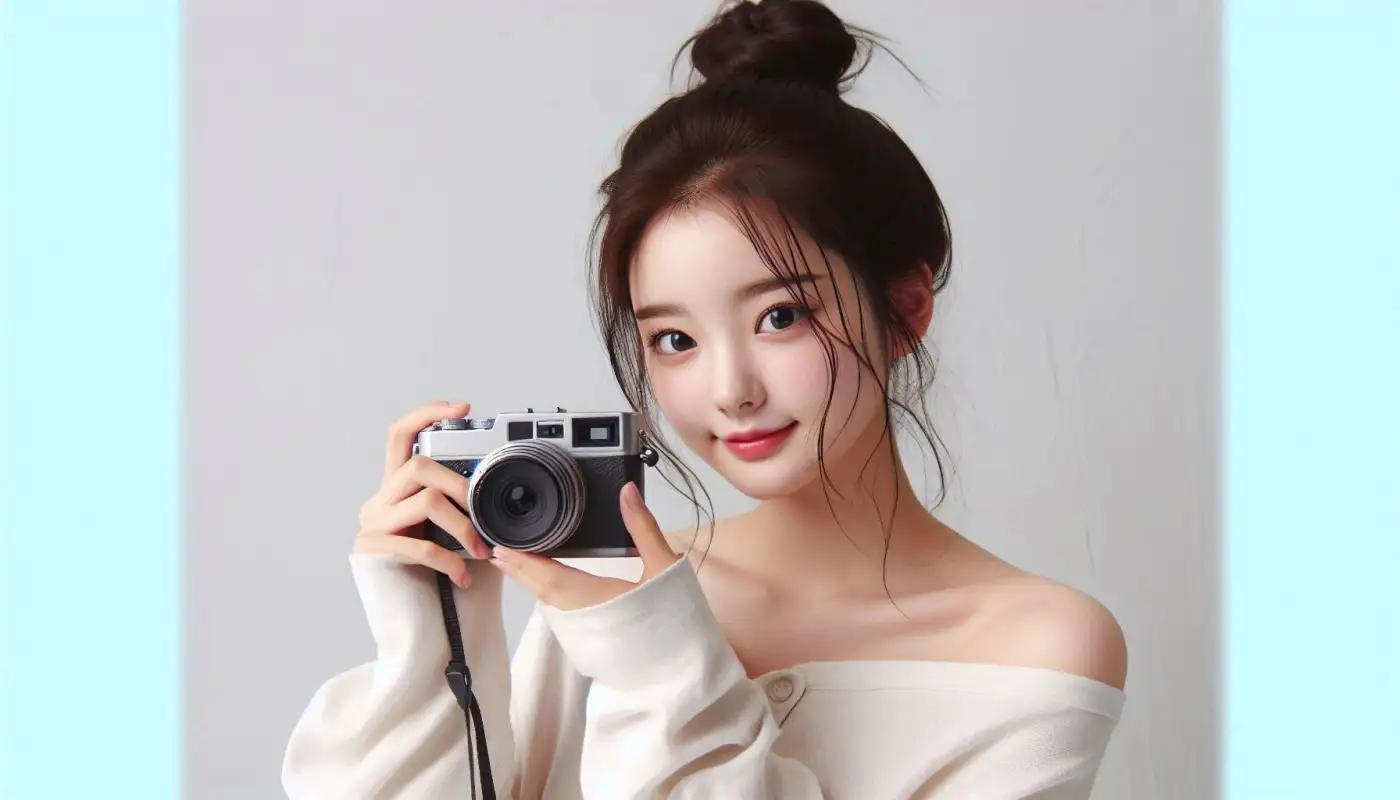 꽃사진-찍는법을-알아보는-여성의-모습