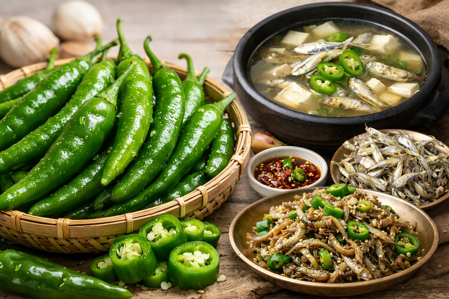 청양고추 + 멸치