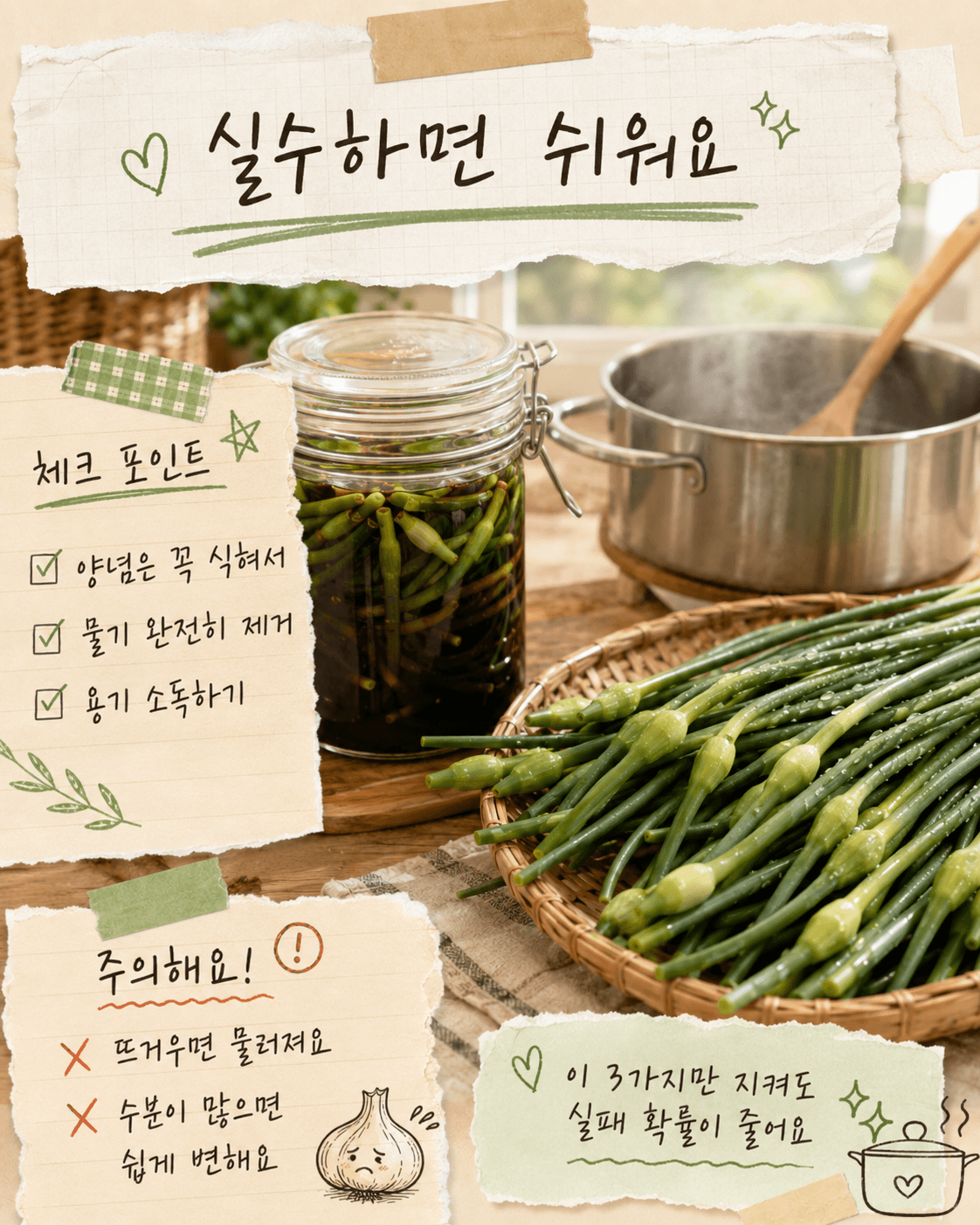 마늘쫑 장아찌 맛있게 담그는법(황금레시피)