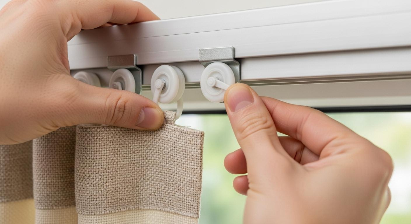 커튼 레일 롤러 추가