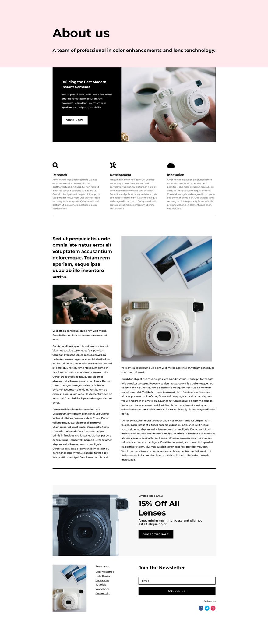 워드프레스 Divi 레이아웃 팩 - 소개 페이지 디자인