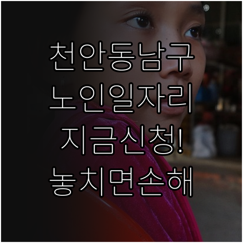 천안 동남구 지역 노인일자리 운영 현..