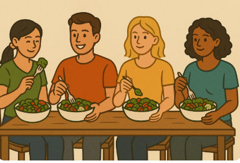 다이어트 식단 하는 사람들