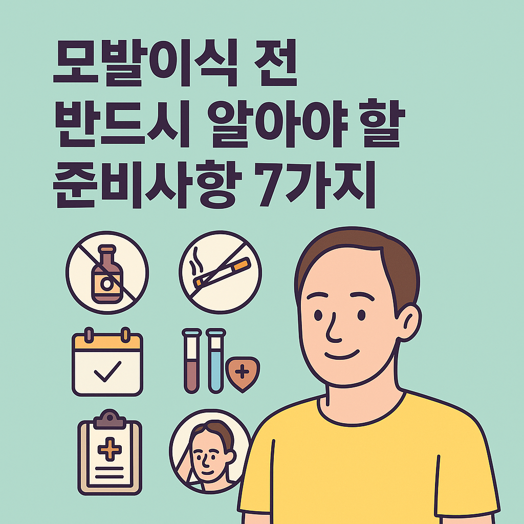 모발이식 전 반드시 알아야 할 준비사항 7가지