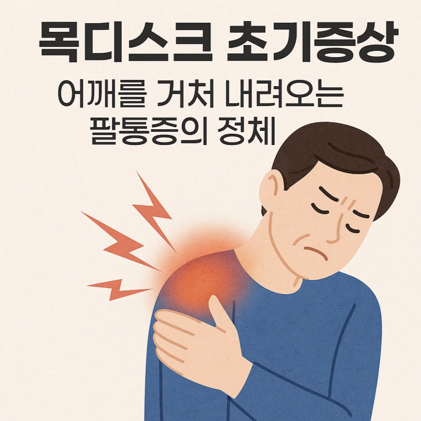 목디스크 초기증상, 어깨를 거쳐 내려오는 팔통증의 정체