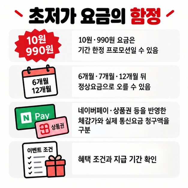 모요와 알뜰폰허브에서 데이터 통화 통신망 가격 필터를 이용하고 체감가와 실제 청구요금을 구분하는 방법 카드