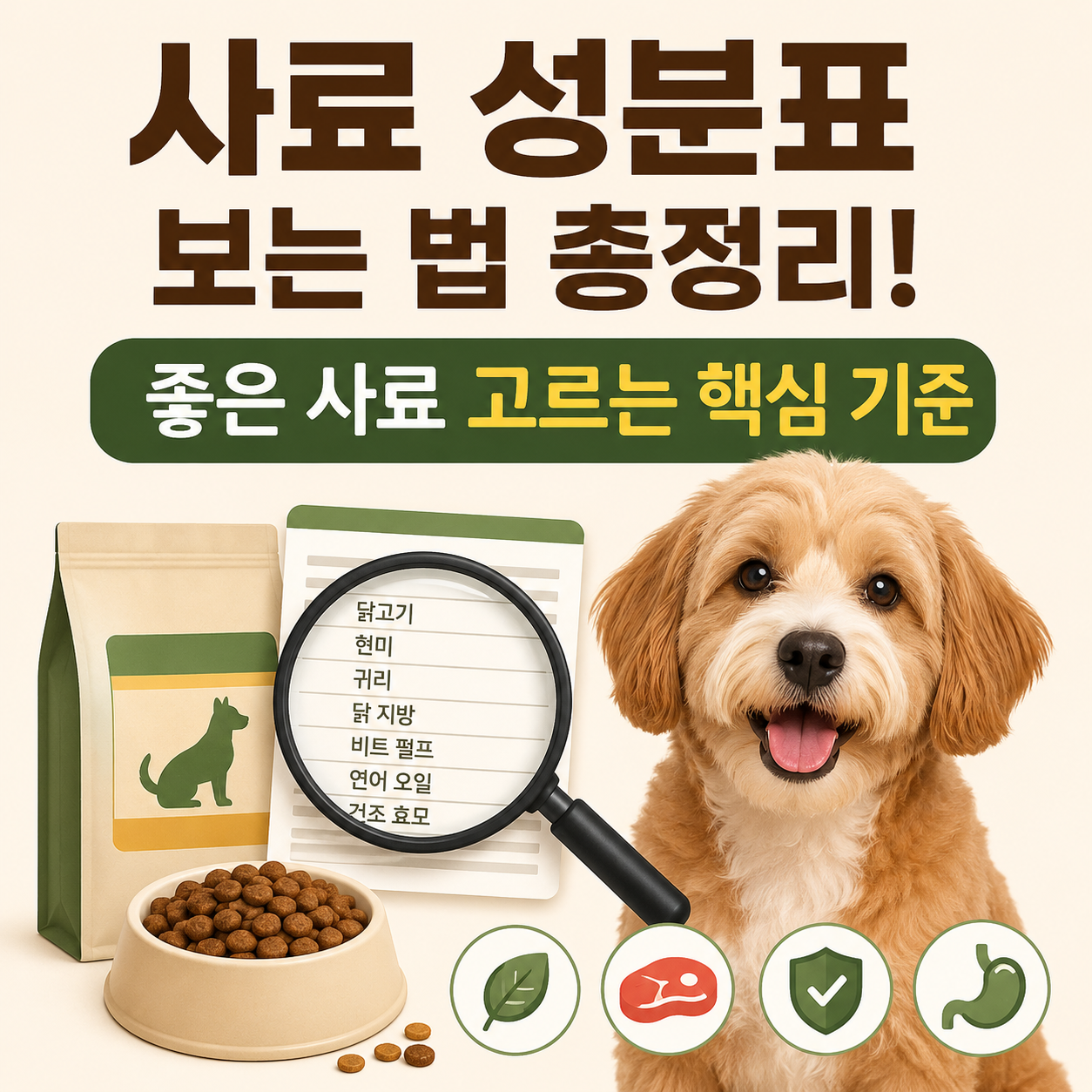 사료 성분표 보는 법