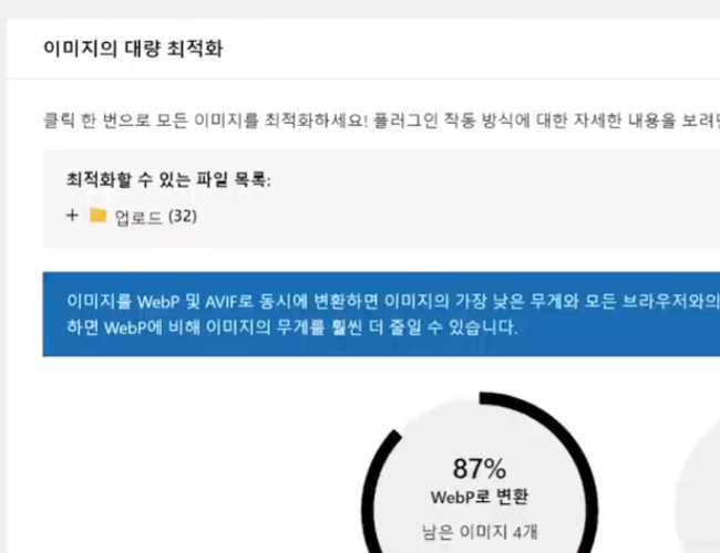 WebP 변환 플러그인
