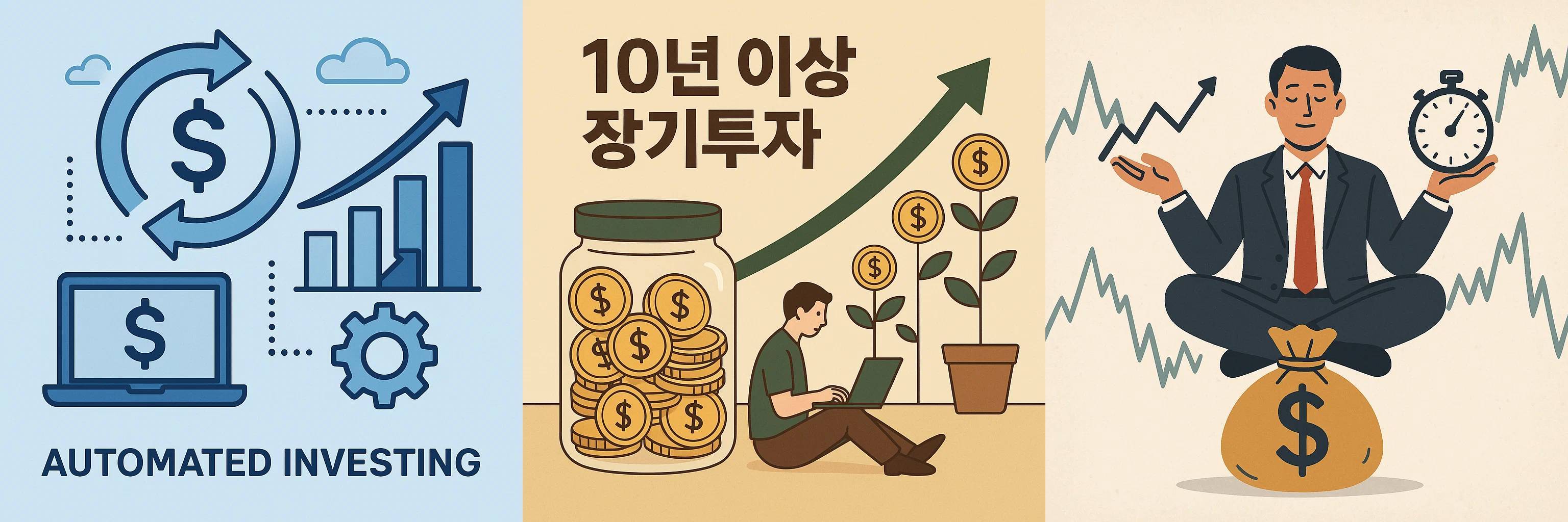 자동투자, 10년 이상 장기투자, 시장타이밍에 휘둘리지 않는 투자