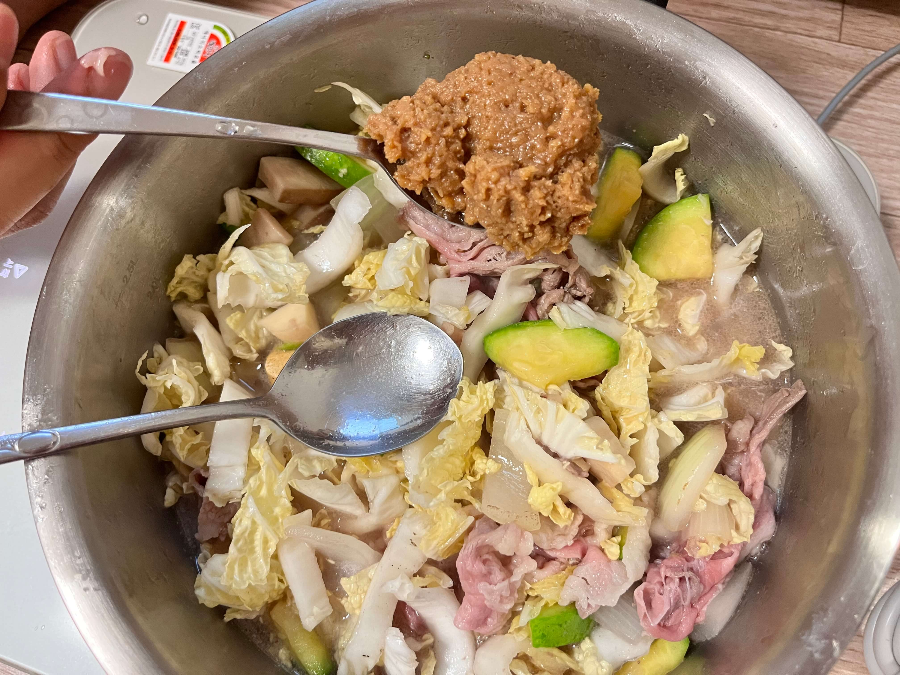 간단한 차돌 알배추 된장찌개