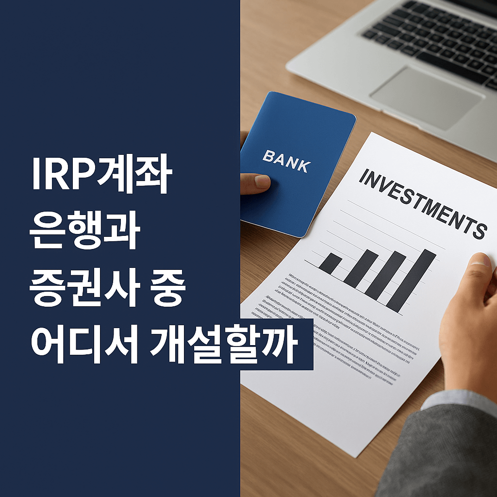 IRP계좌 개설 방법, 은행 vs 증권사 완전 비교