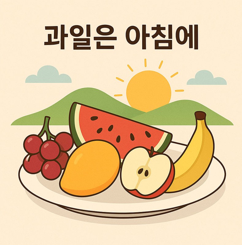 AI가 만들어준 과일은 아침에