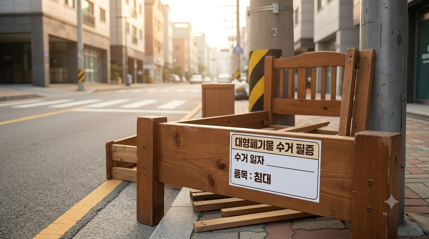 대형폐기물 모바일 신고 완료 후 발행된 배출 번호 표기 예시