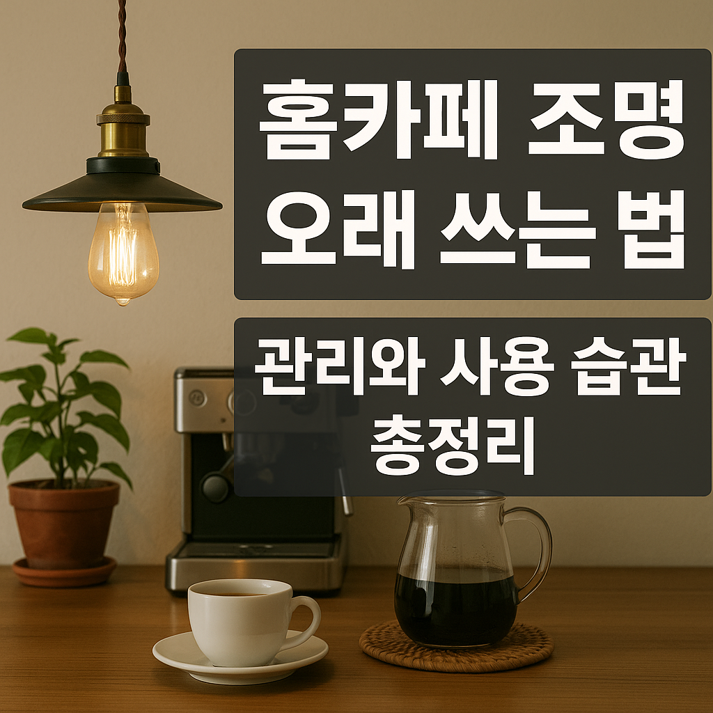 홈카페 조명 오래 쓰는 법
