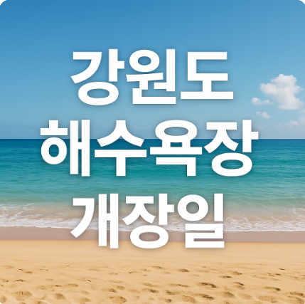 2025 강원도 해수욕장 개장일 폐장일