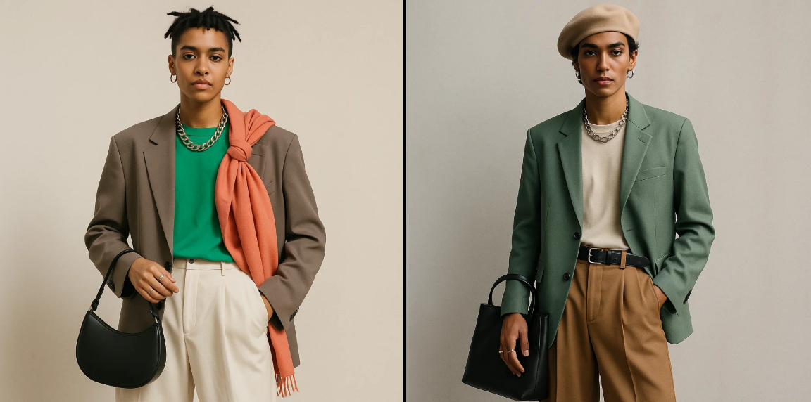 젠더리스 패션 트렌드 관련 이미지