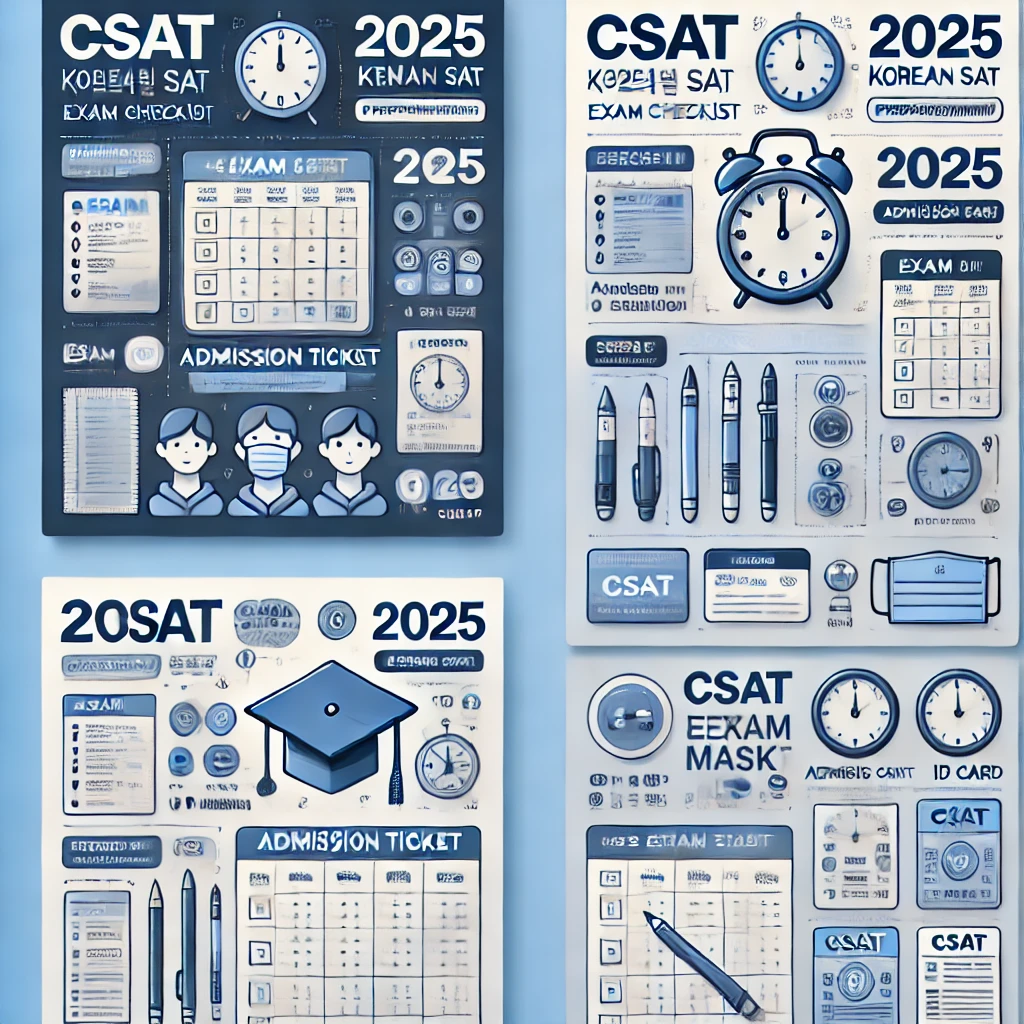 2025학년도 수능 일정 및 준비사항