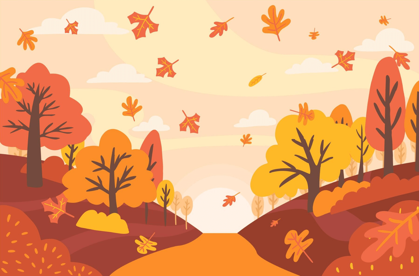 가을풍경-일러스트