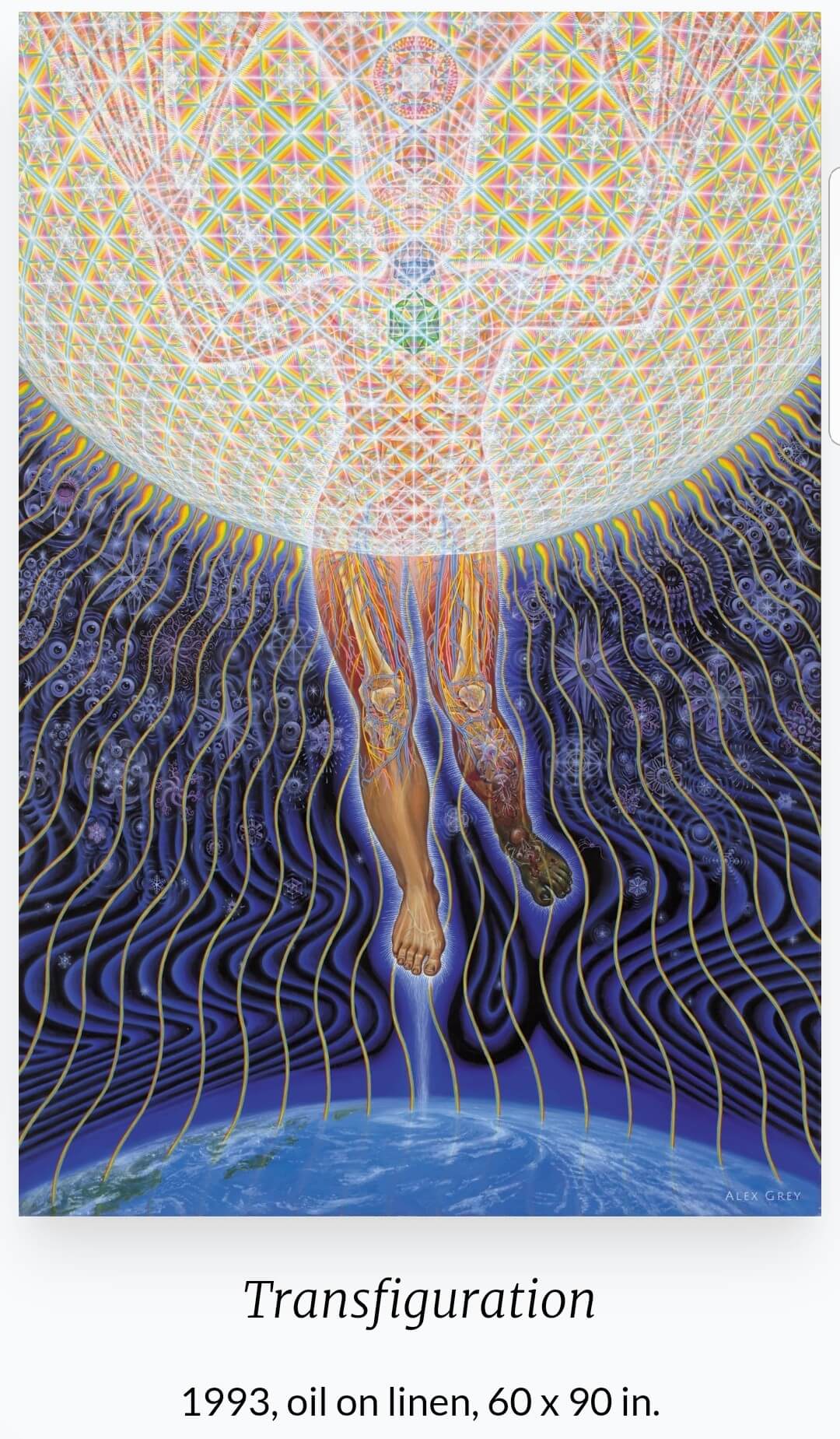 Alex Grey(1953~ ) 작품 &amp;#39;Transfiguration&amp;#39;