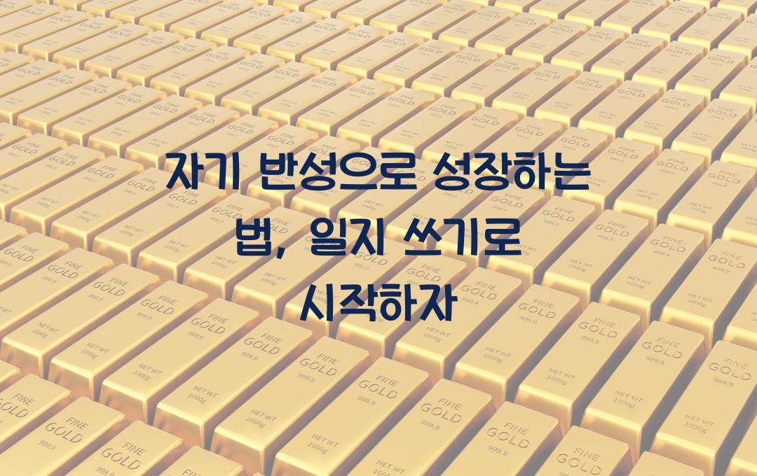 자기 반성으로 성장하는 법, 일지 쓰기부터 시작!