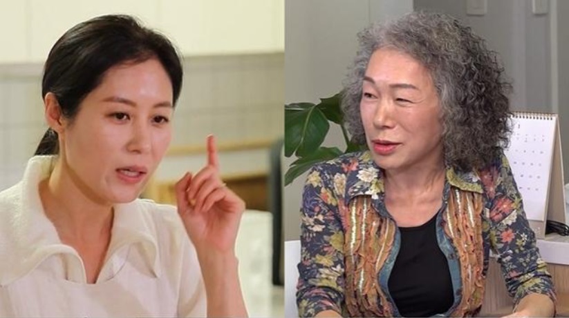MBC-전지적 참견시점에 출연한 문소리와 어머니 사진