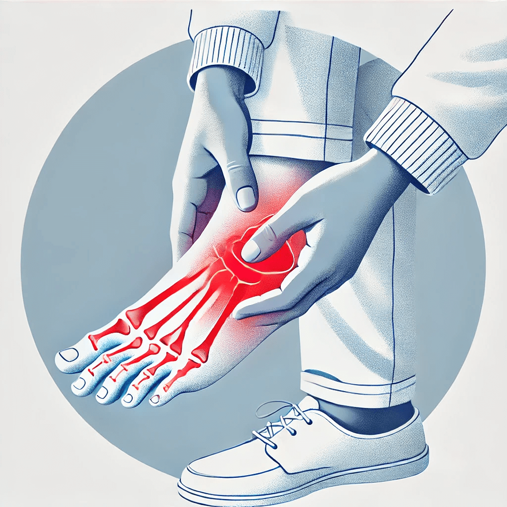 발가락 관절 통증을 나타내는 이미지