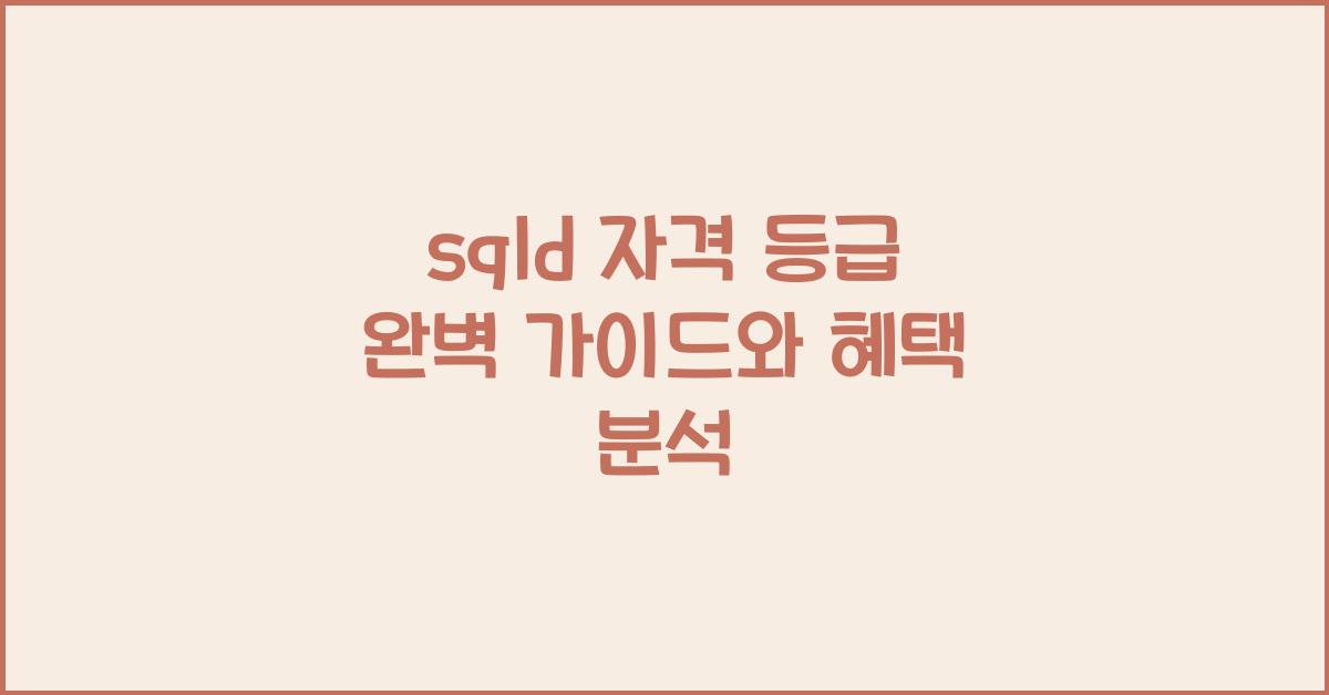 sqld 자격 등급