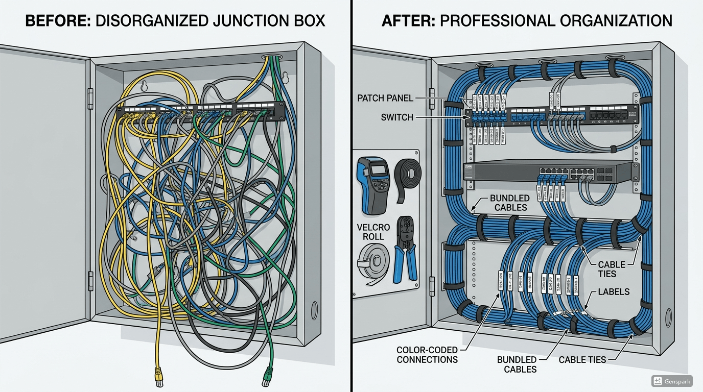 단자함 정리 엔지니어 꿀팁 7가지 &ndash; 아파트 케이블 라벨링부터 장비 거치까지 깔끔하게 정리하는 법 참조 이미지