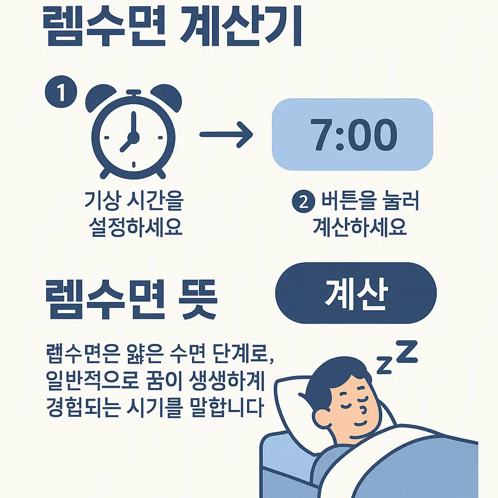 🖥️ 렘수면 계산기 사용방법