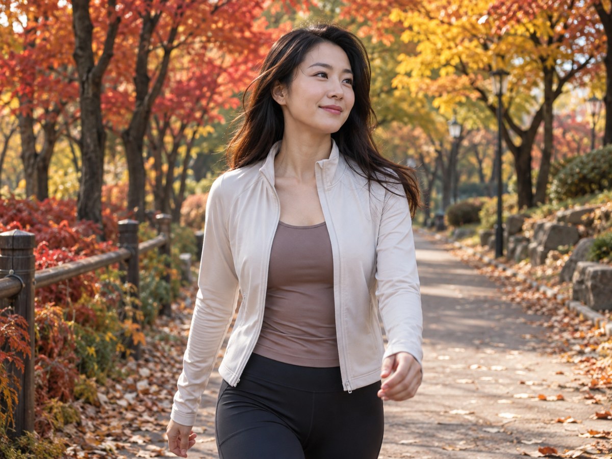 가을 단풍길 빠르게 걷기