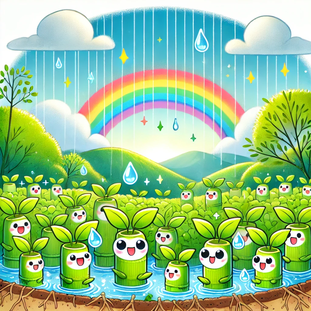우후죽순 (雨後竹筍) 비 온 뒤에 죽순이 돋아나듯