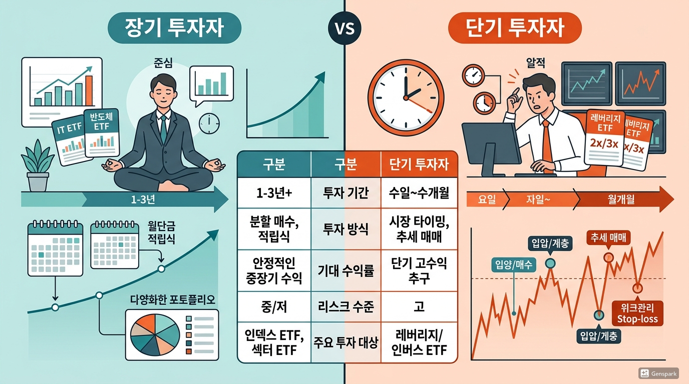 장기 투자자 vs 단기 투자자 전략 차이