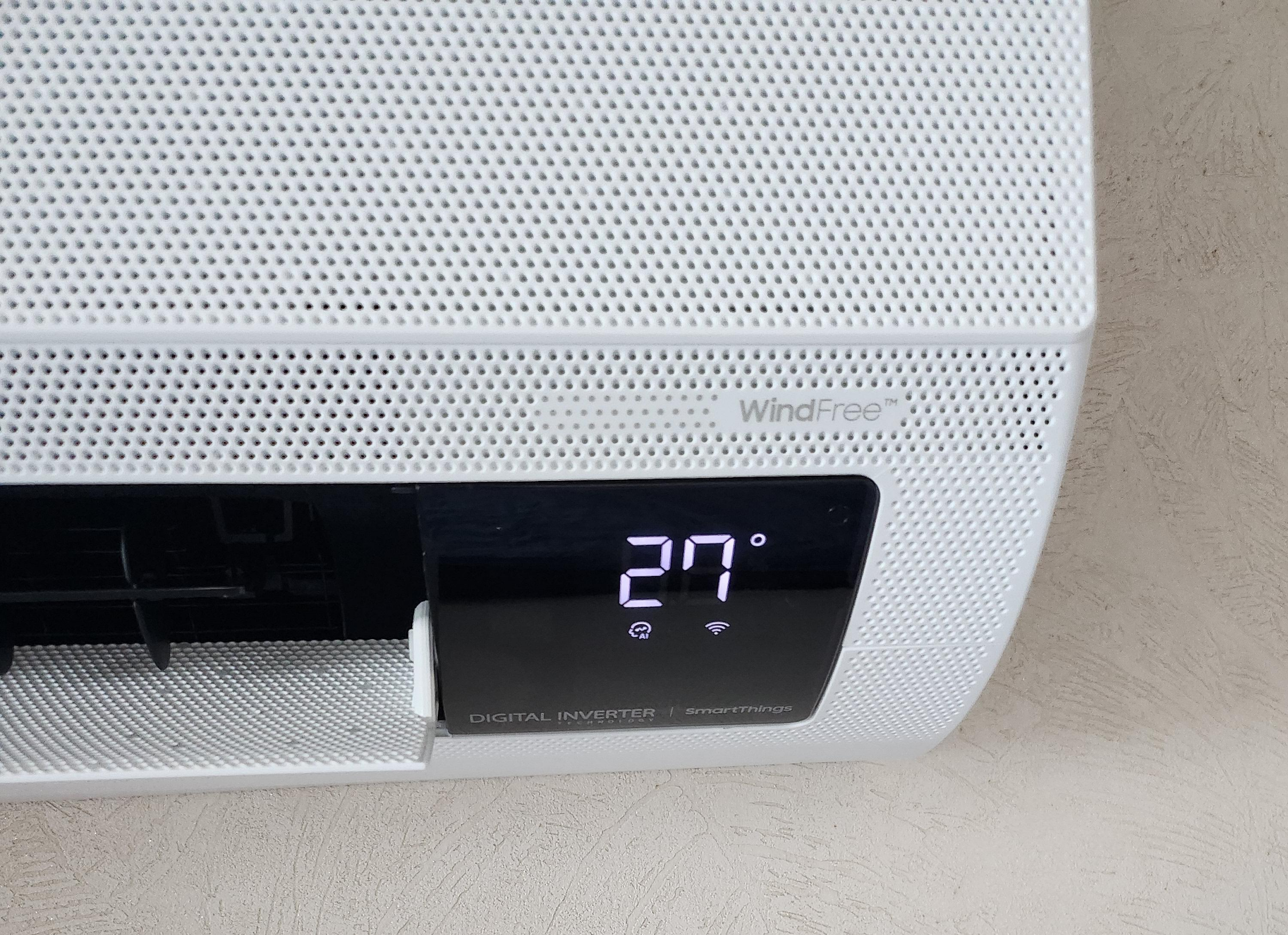 삼성 무풍에어컨 벽걸이형 6평 스마트폰 연결이 되면, 이렇게 와이파이 표시가 뜬다!