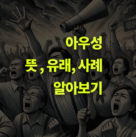 아우성이란? 뜻, 유래, 의미, 사례 알아봅시다.