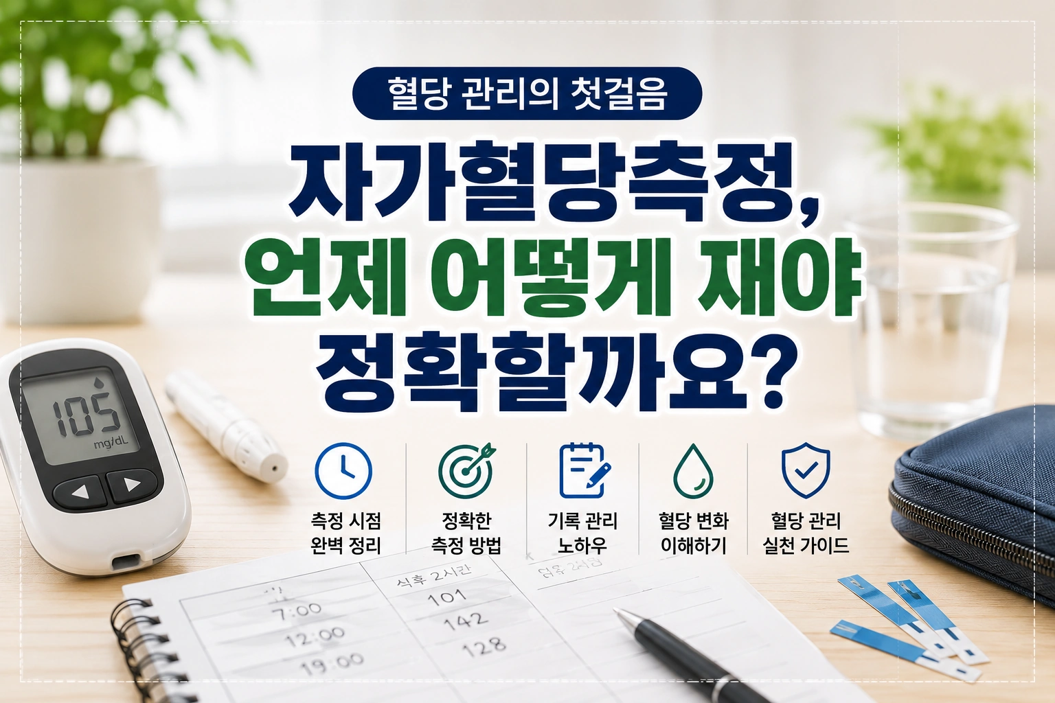자가혈당측정, 언제 어떻게 재야 정확할까요? 혈당 관리의 첫걸음