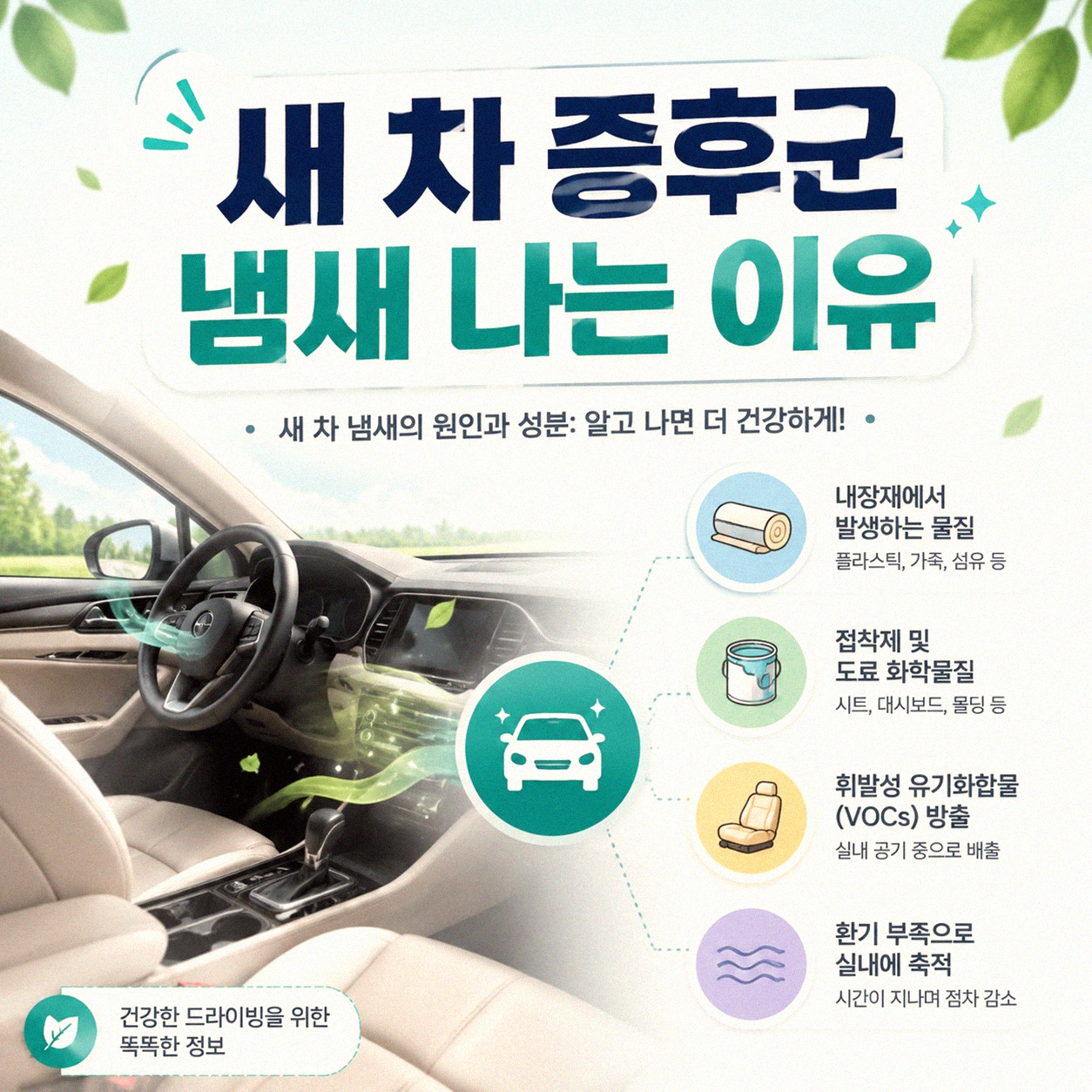 차 안에서 나는 이상한 냄새, 원인별 대처법 알아보기
