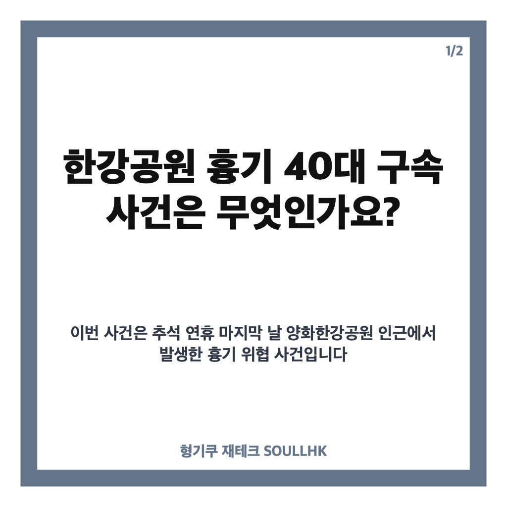 한강공원 흉기 40대 구속, 양화한강공원 행인 위협 혐의와 법원 판단 카드뉴스 1