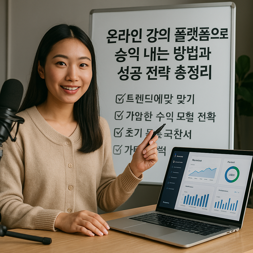 온라인 강의 플랫폼으로 수익 내는 방법과 성공 전략 총정리