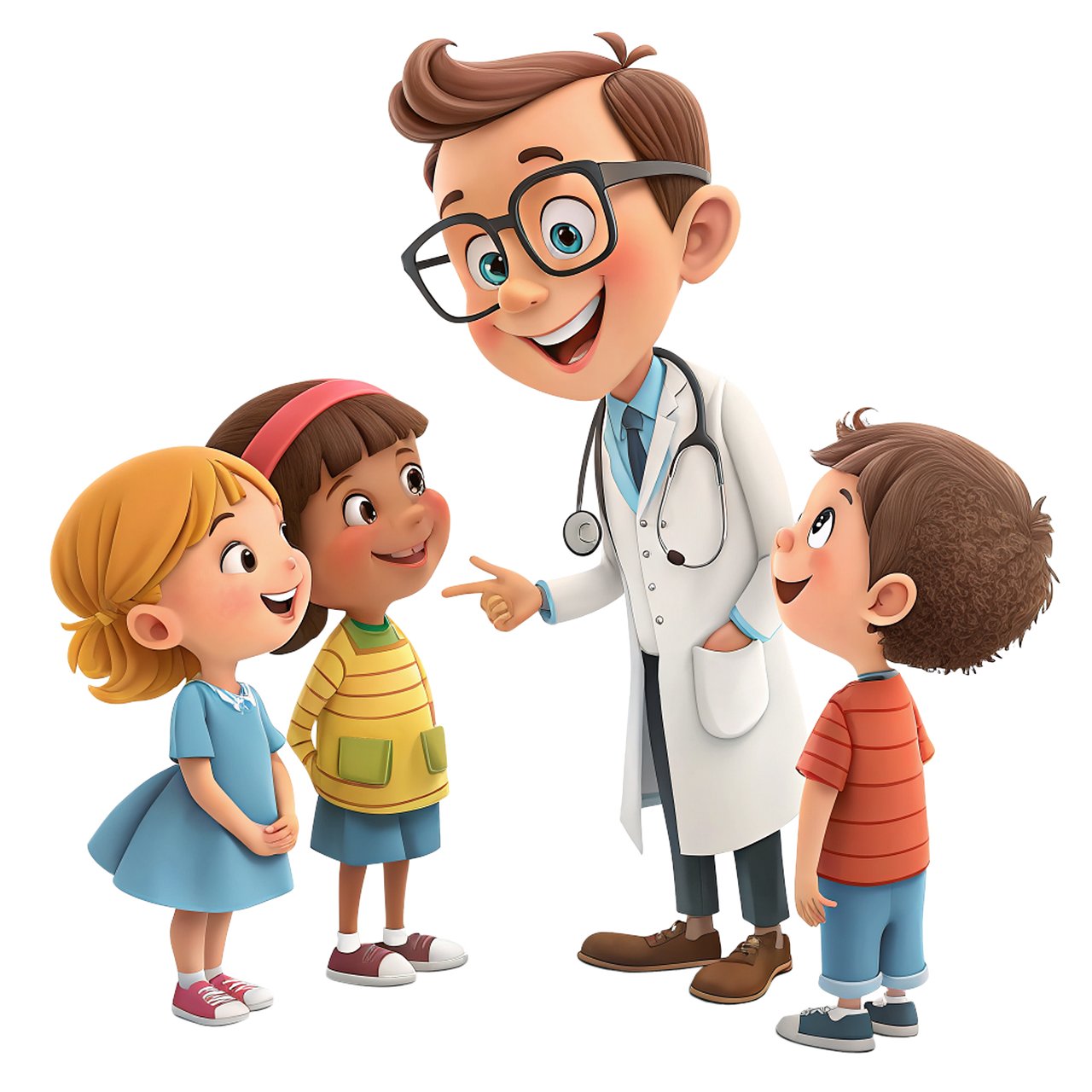 진료 보고 있는 소아과 선생님