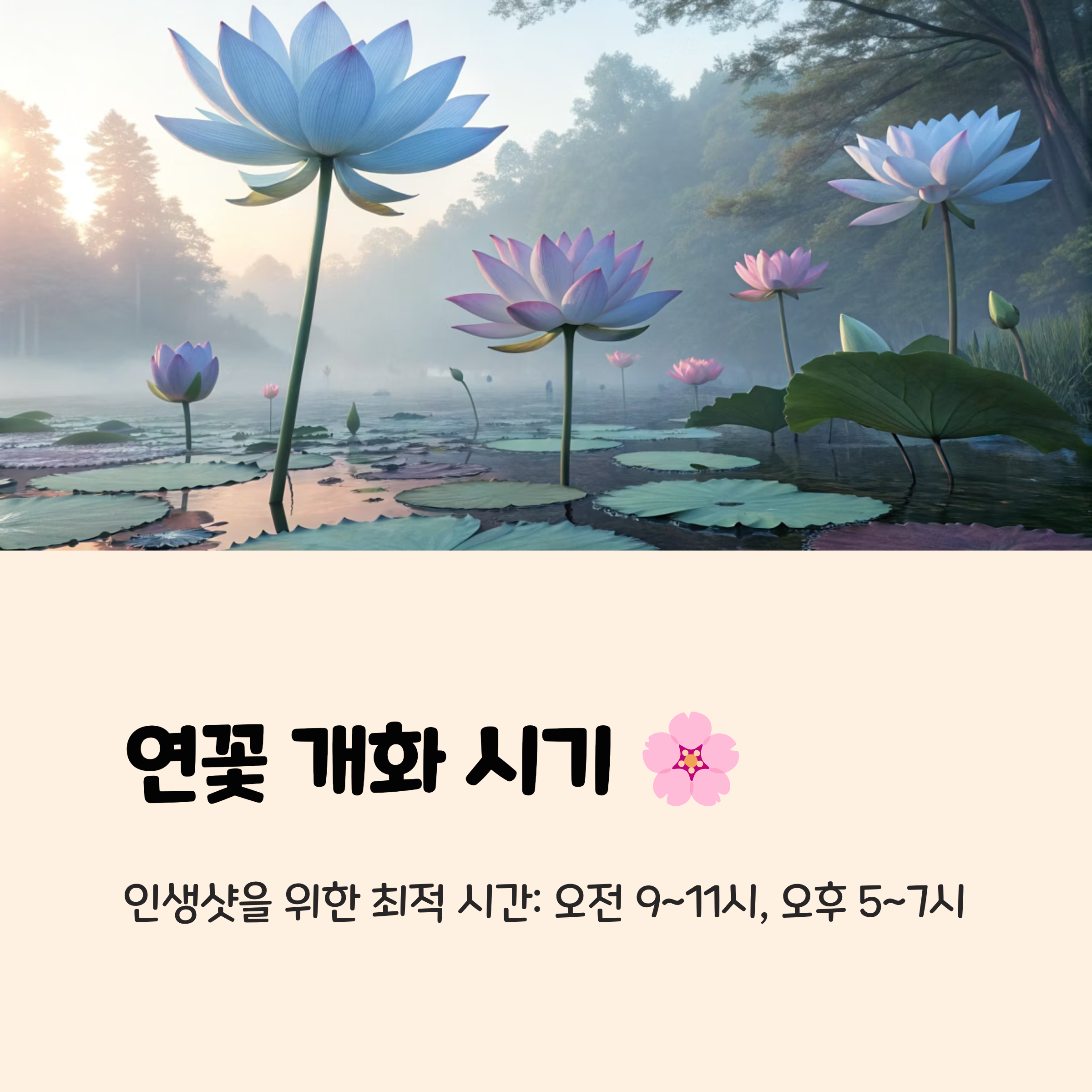 연꽃 개화 시기 🌸
