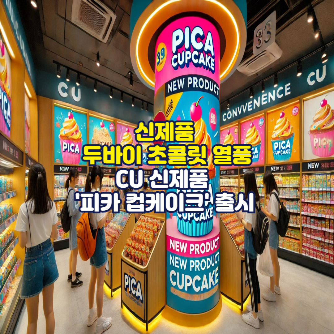 신제품 두바이 초콜릿 열풍, CU 신제품 '피카 컵케이크' 출시