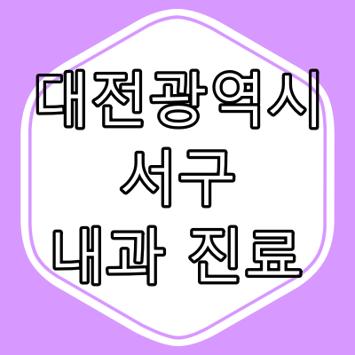 대전시 서구 내과 전문의 진료 동네 병원 총정리