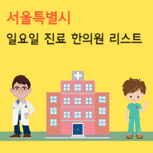 서울 일요일 진료 한의원 리스트