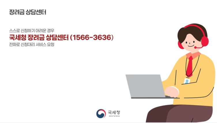 근로장려금 반기 신청은 인터넷 사용이 어려운 경우 전화 ARS로 신청하거나 국세청 장려금 상담센터로도 할 수 있다.