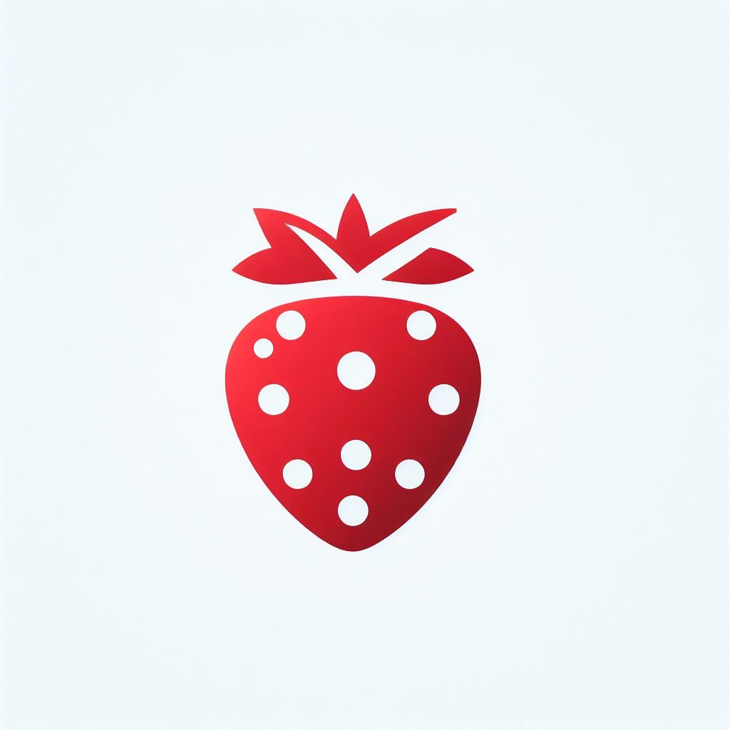 빨간색 딸기 로고 1